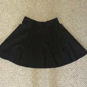 Black mini skater skirt